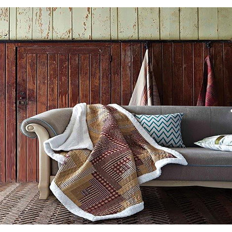 Quilted Throw Blanket, Red