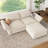 Bouley 82.6'' W L-Shaped Corduroy Modular Sectional -2136135639