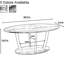 Table basse rustique ovale avec tablette pour le salon, table centrale étroite en bois avec pieds incurvés en métal, table d'appoint de style rétro pour les petits espaces