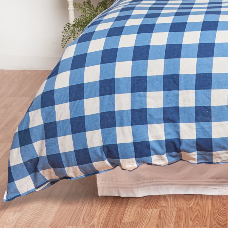 Ensemble de housse de couette réversible Peyton, Housse de couette double / grand et 2 taies décor, Bleu