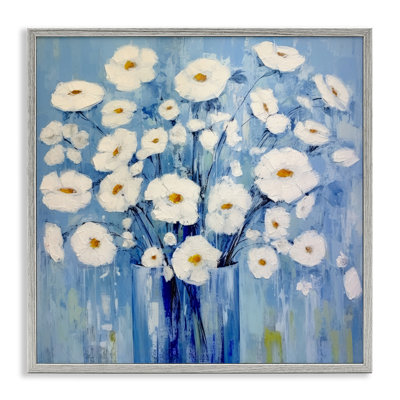  «Bold Blooms on Blue», estampe numérique encadrée par Irena Orlov