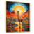 Toile avec cadre flottant or
