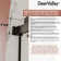 Concord 56" - 60" W x 76" H Double Sliding Frameless Shower Door with 3/8" Tempered Glass, Stainless Steel Accessories