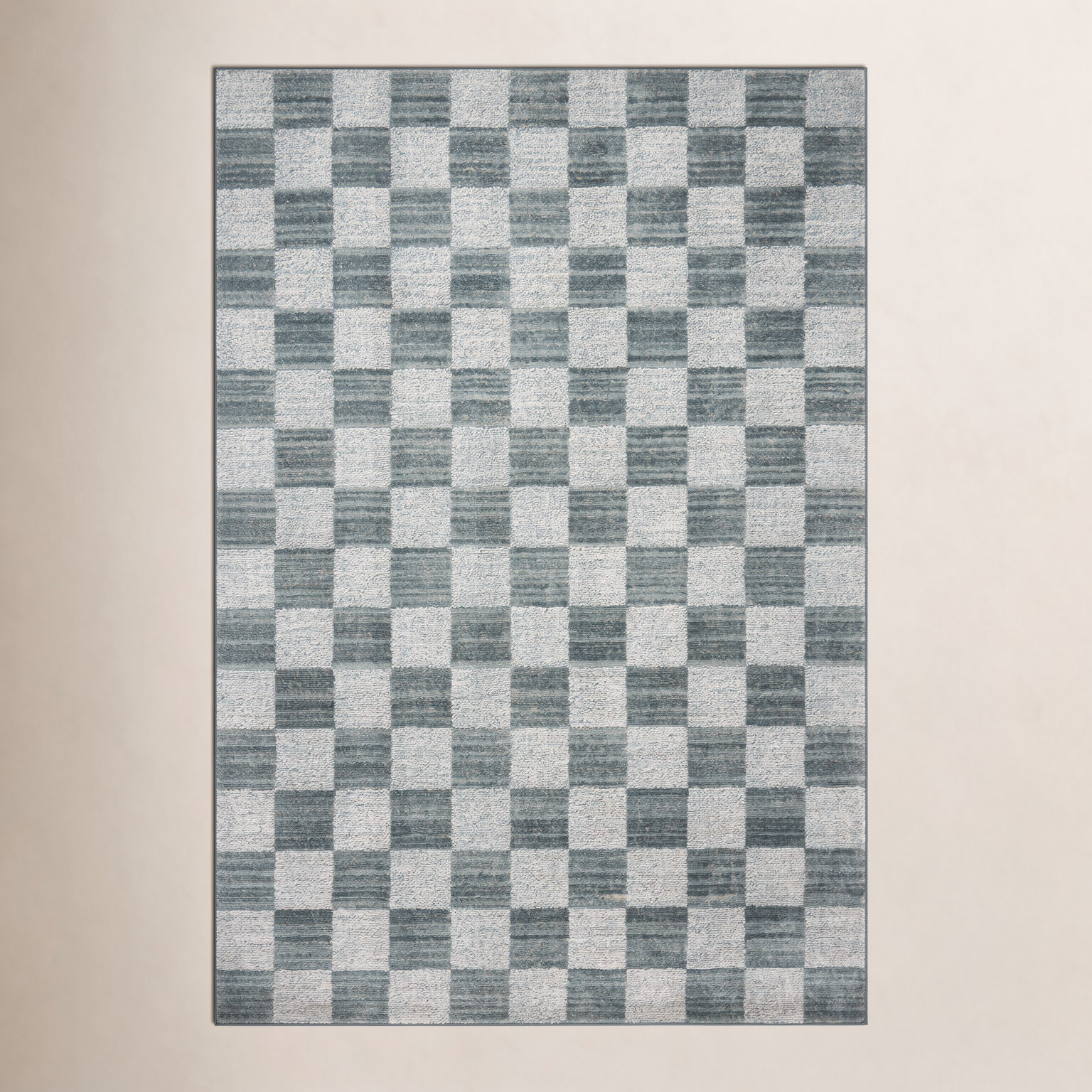 Chris Loves Julia x Loloi Calvin Blue Ivory Rug, Round 7'10"