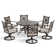 Asfand Round 6 - Person 53.9" Long Dining Set with Cushions