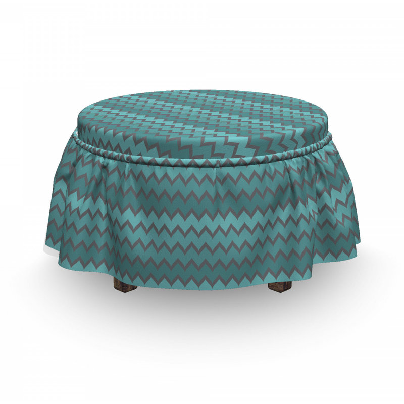 Zigzag en abat-jour repose-pieds housse pour