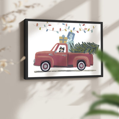 Retro Winter Celebration Collection A -Framed Print - Restickable