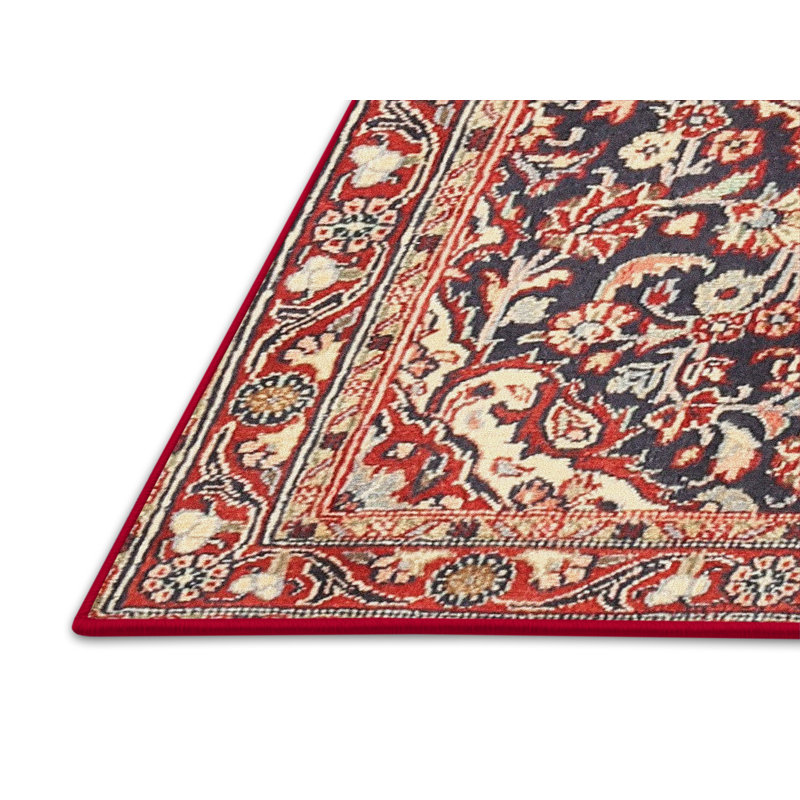 Tapis rouge / brun / beige Affan, Rectangle de 5 pi x 8 pi