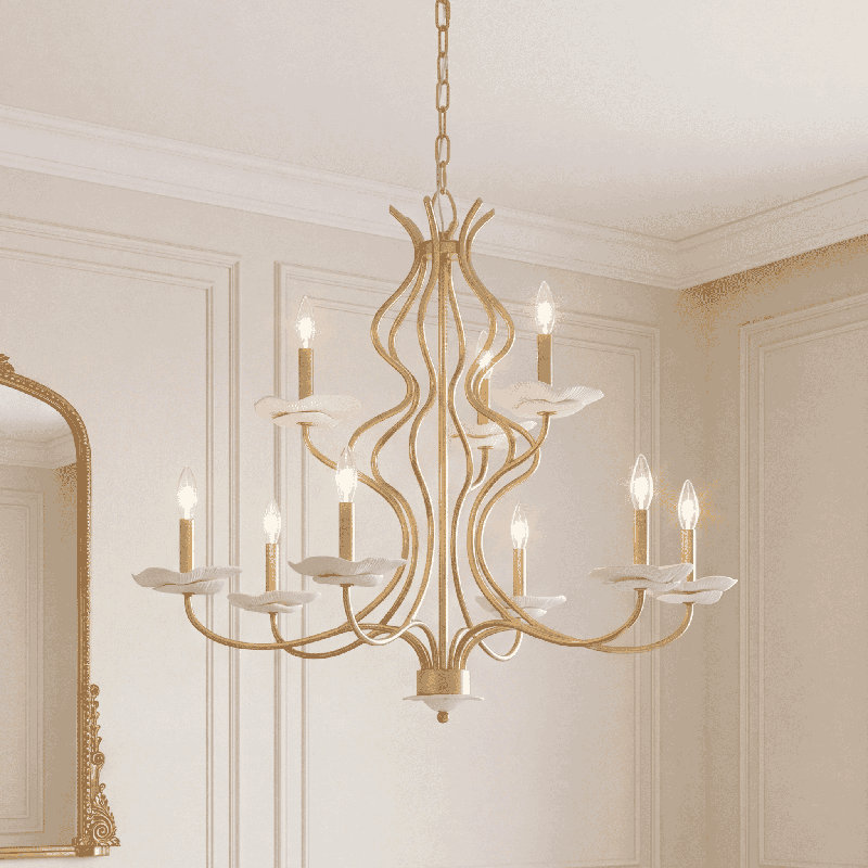 Lilly 9-Light Chandelier in Royal Gold by Breegan Jane