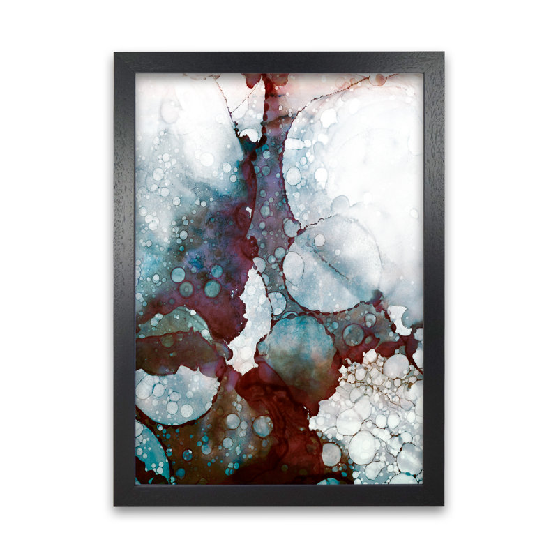 Watercolour Circles Portrait Original - Painting, Black Frame, 59cm H x 42cm W x 3cm D