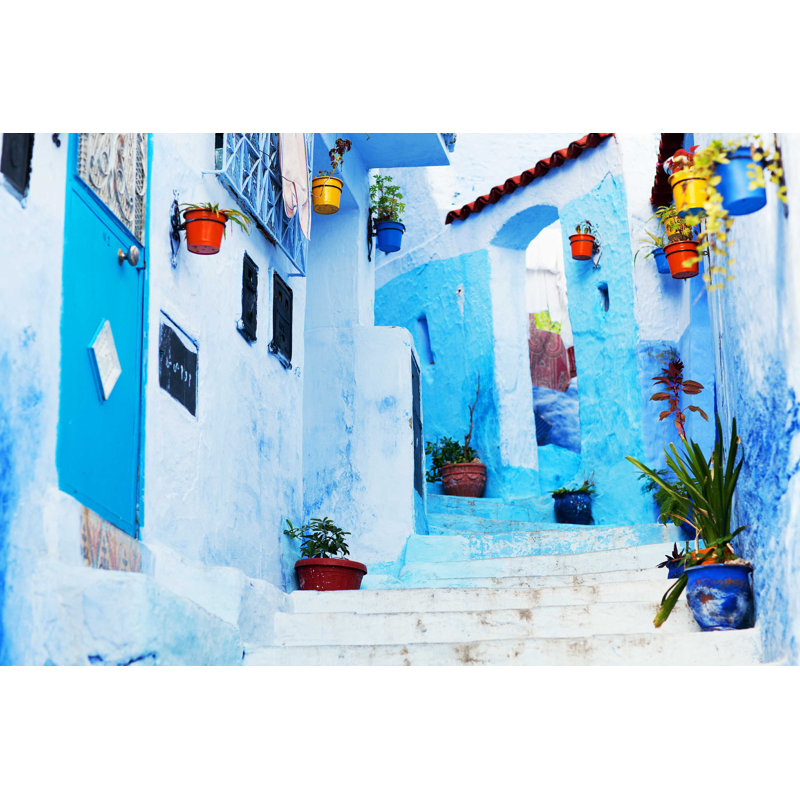 Chefchaouen City, Morocco par Zzvet - Photographie sur toile tendue, H 24 po x l 36 po