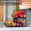 Panier de cuisine empilable à 2 niveaux avec comptoir de cuisine, garde-manger et rangement - armoire, comptoir pour économiser de l'espace - fruits, légumes, oignons, pommes de terre, bac à pain