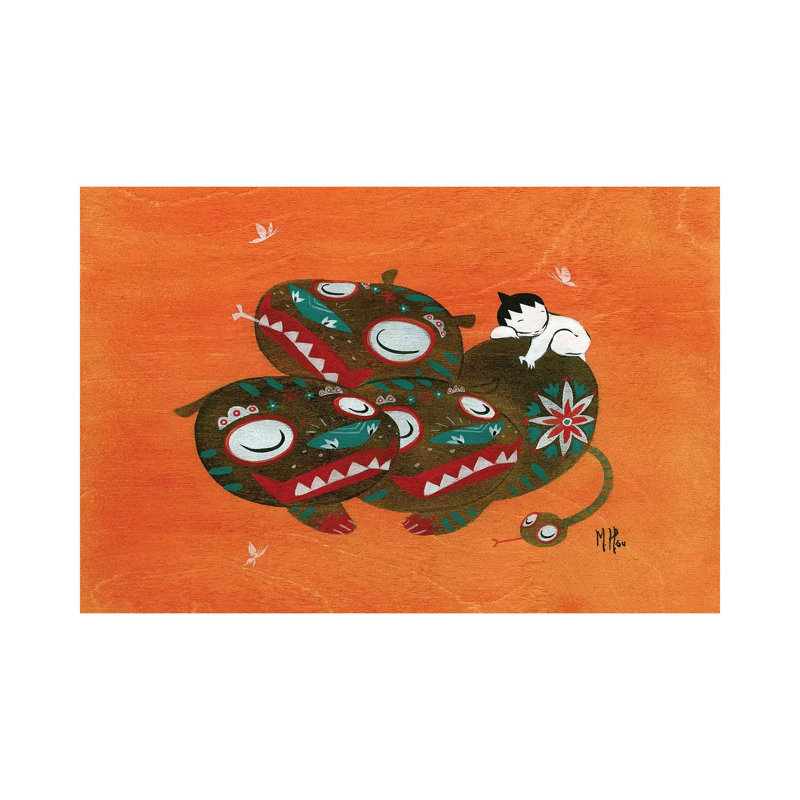 Hellhound by Martin Hsu - Wrapped Canvas Print, 20.32 cm H x 30.48 cm W