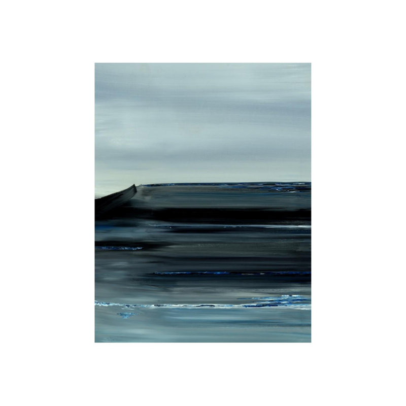 «Jouant le bleu» par Janice Aron - impression sur toile tendue, Extérieur, H 51 po x l 40 po x P 1,5 po