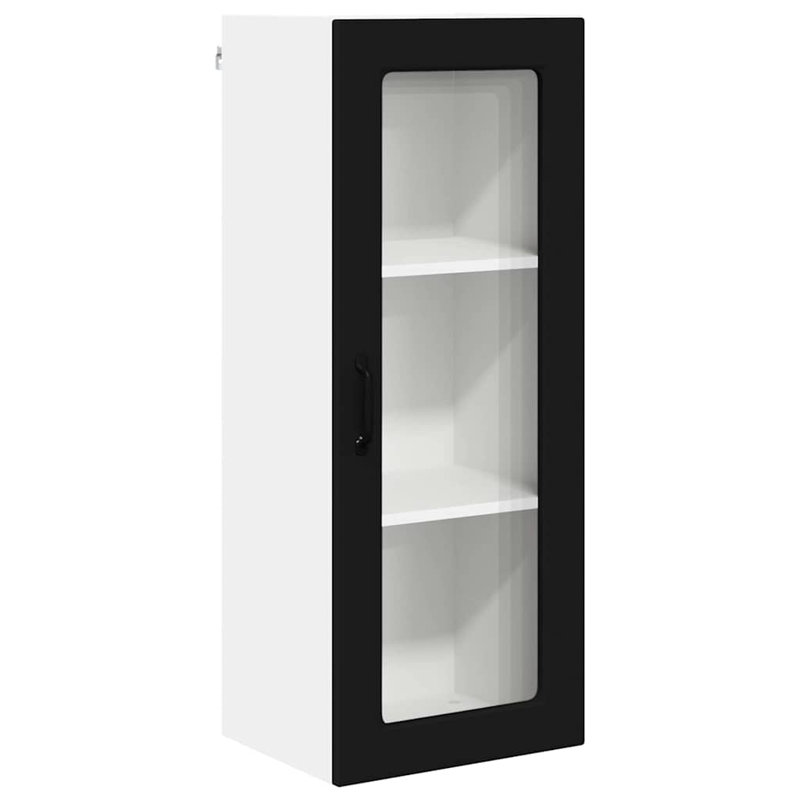 Vidaxl Kitchen Wall Cabinet White 40 X 31 X 100 Cm Engineered Wood, Black