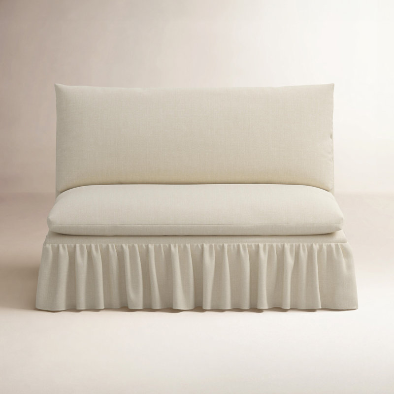 Thelma Settee, Relaxed Linen Cream