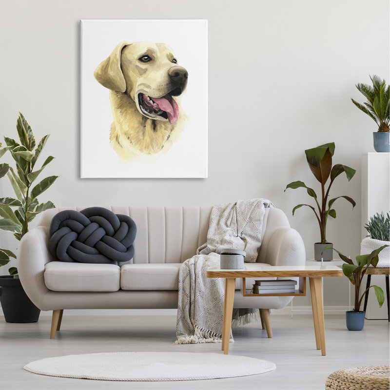 Labrador Retriever énergique, Plaque murale, H 36 po x l 48 po