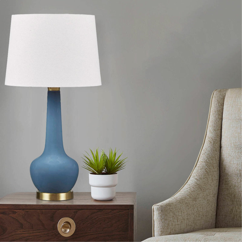 Ceramic Genie Table Lamp See Below, Blue