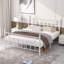 Structure de lit plateforme en métal avec tête de lit et pied de lit Kempst, base de matelas avec support en lattes d'acier, rangement sous le lit, aucun sommier requis, silencieux-1441705733-1439648194