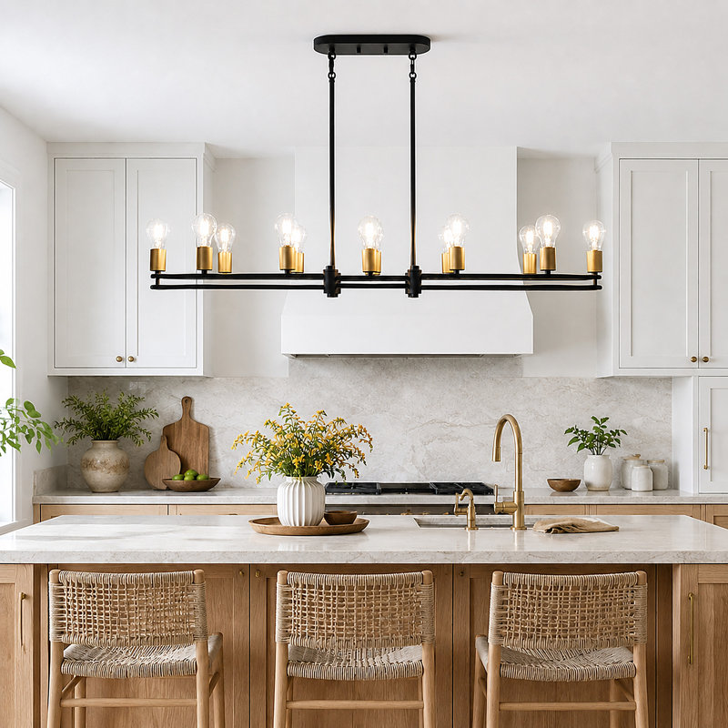 12-Light Linear Kitchen Island Pendant Light