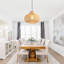 Rattan Pendant Light, Natural Wicker Shade, Iron Frame, Adjustable Height, E27 Socket, 48 Cm Diameter, For Dining Room Living Room (Bulb Not Included)
