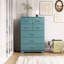 Armoire de rangement en bois à 7 tiroirs avec sortie intégrée pour une organisation durable dans les chambres, les salons et les bureaux