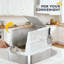 Cat Stainless Steel Cat Litter Box For Big Cats With Flip Cover