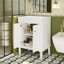 Meuble-lavabo 24 po avec lavabo supérieur, meuble de rangement moderne à 2 niveaux, meuble-lavabo simple, grandes tablettes de rangement (Remplacer SW000102AAF)-109906705