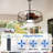 OutDoor Water Proof Ceiling Fan w/ LED Lights Quiet DC Motor Remote and App Contorl 3 Color Tone and 6 Speed