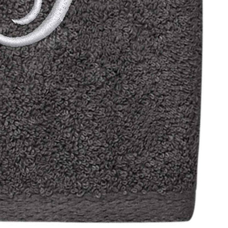 Winston Porter Granite/Silver Script Monogram Hand Towel Letter Y