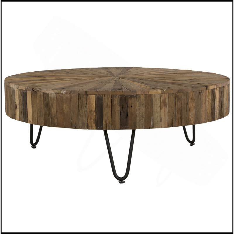 Table basse exquise fabriquée à la main en bois récupéré, une pièce maîtresse époustouflante pour votre salon