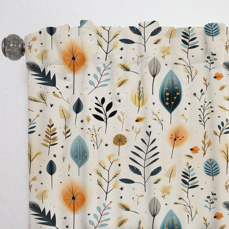 Antique Beige Vintage Minimalism Boho Pattern I - Boho Curtain - Velvet Room Darkening - 1 Panel, 52" W x 84" L