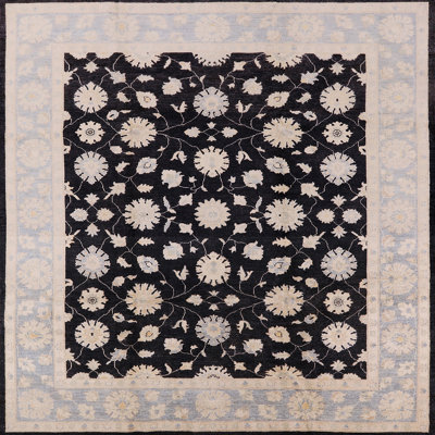 Tapis oriental noir / bleu Nakke