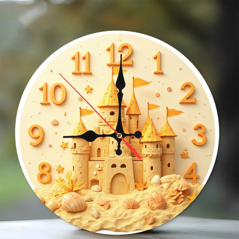 Horloge murale Sandcastle Beach