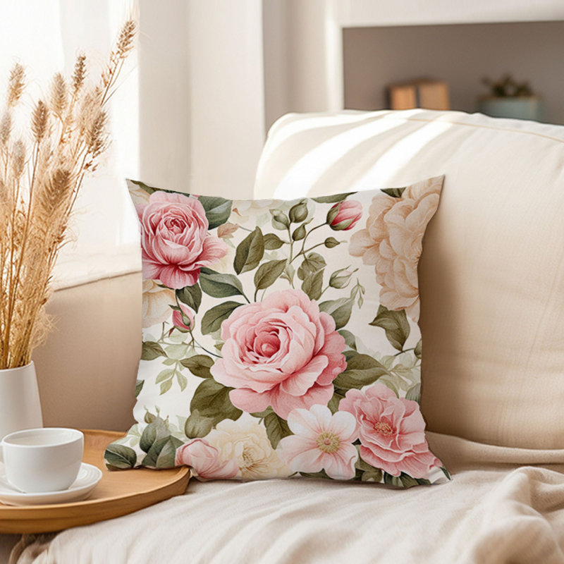 Floral Shabby Elegance Rose Flower Pattern IX, 20"H x 20"W