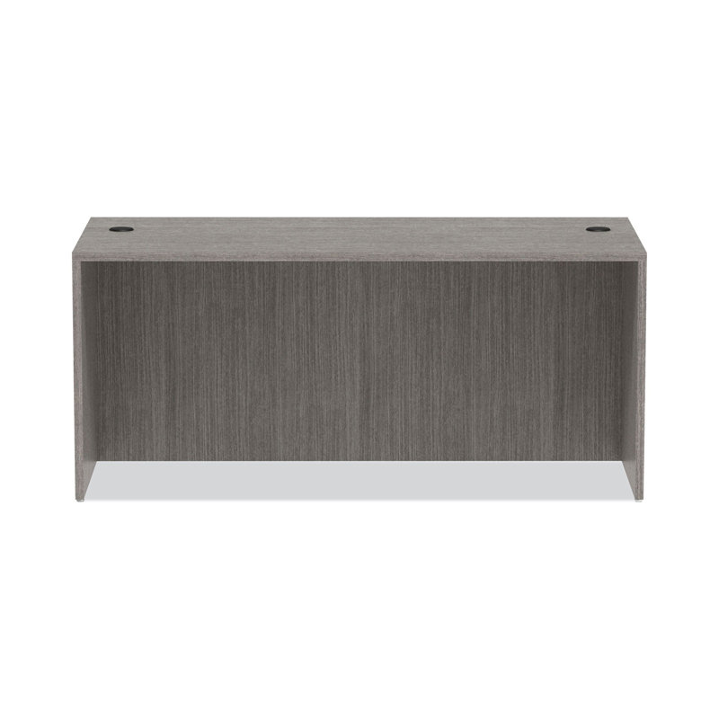 Valencia 70'' Gray Commercial Grade Laminate Desk with Filing Cabinet