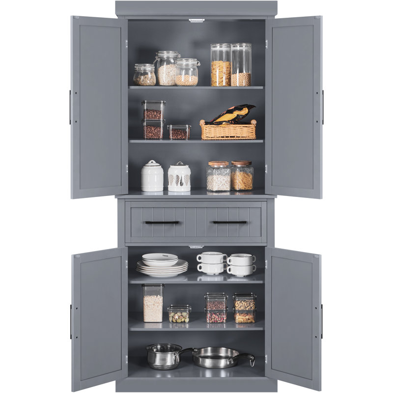 Buntin Kitchen Cabinet, Grey