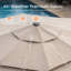 Parasol de marché inclinable en acier à 3 niveaux de 3 m avec manivelle-798511413