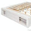 Structure de lit plateforme grand format avec 4 tiroirs de rangement et un casier de rangement au pied de lit, sans tête de lit, conception moderne peu encombrante-40155964