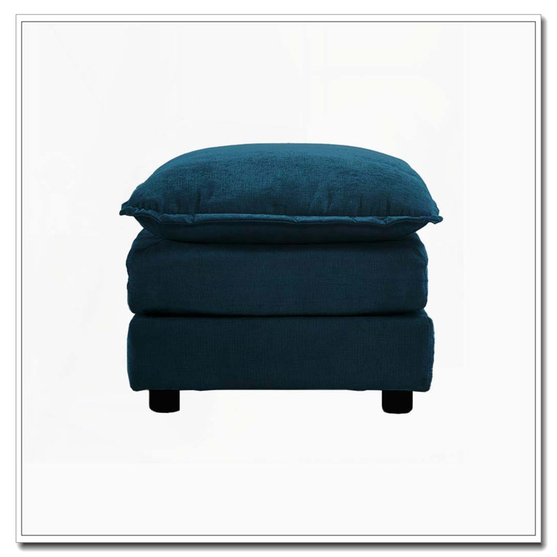 Repose-pieds en chenille, Bleu
