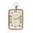 Rectangle Metal Hanging Wall Clock with Wood Handle