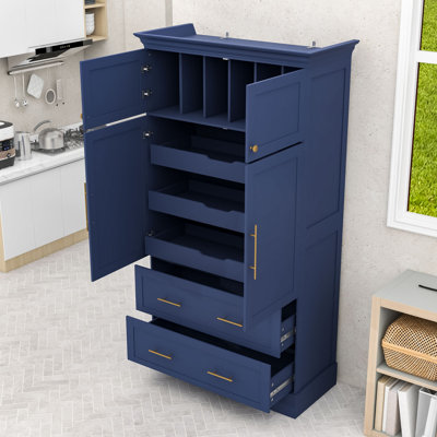 Armoire de cuisine - Rangement spacieux et organisateur multifonctionnel
