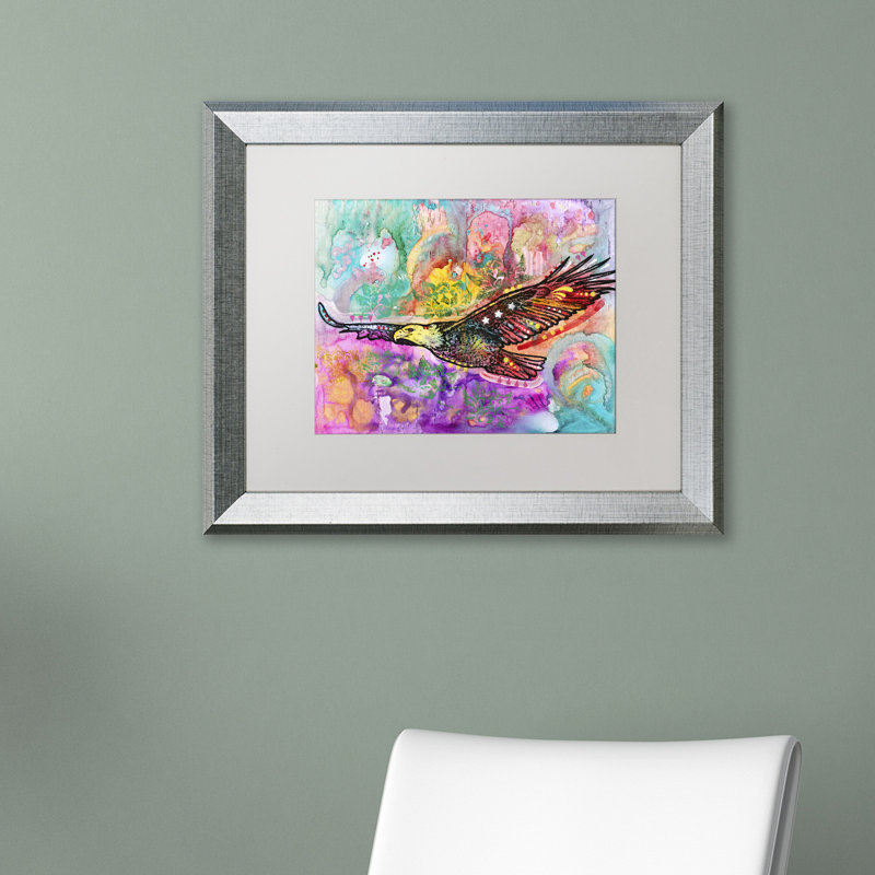 « eagle », impression, H 14 po x l 19 po x P 2 po, Toile tendue, Pas de tapis