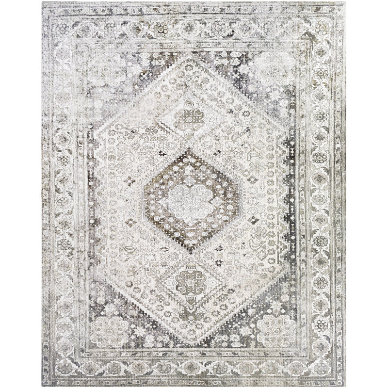 Vinyl Oriental Indoor Rug, Rectangle 2' x 3'11"