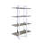 Rectangular Storage Shelf With Finish And 4 Wooden Shelves For Home Decor Bookshelf Metal Frame