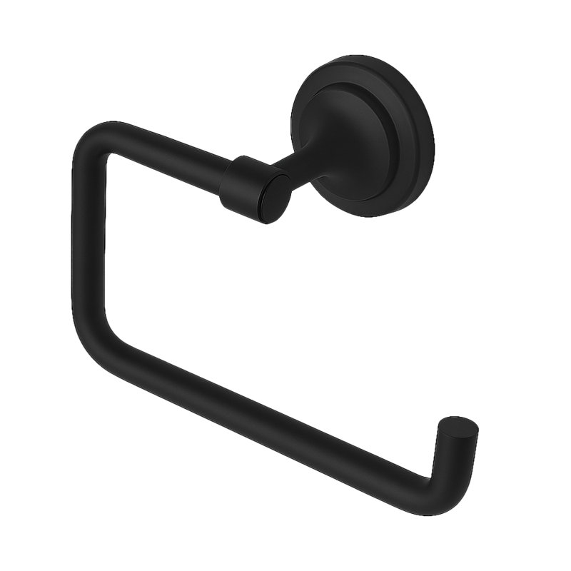 Flutti 1608 Wall Mount Toilet Paper Holder, Matte Black