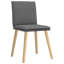  2 chaises de salle à manger en tissu gris foncé