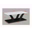 Ensemble de 3 pièces moderne moderne noir et blanc avec plateau en faux marbre et deux tables de bout assorties