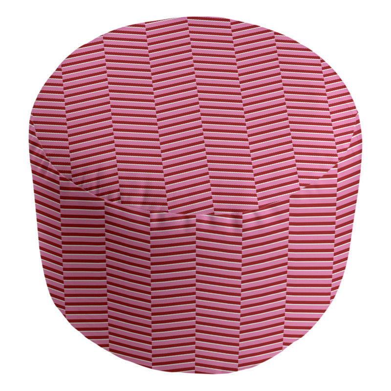 Pouf rond de 20,5 po de largeur, Rose