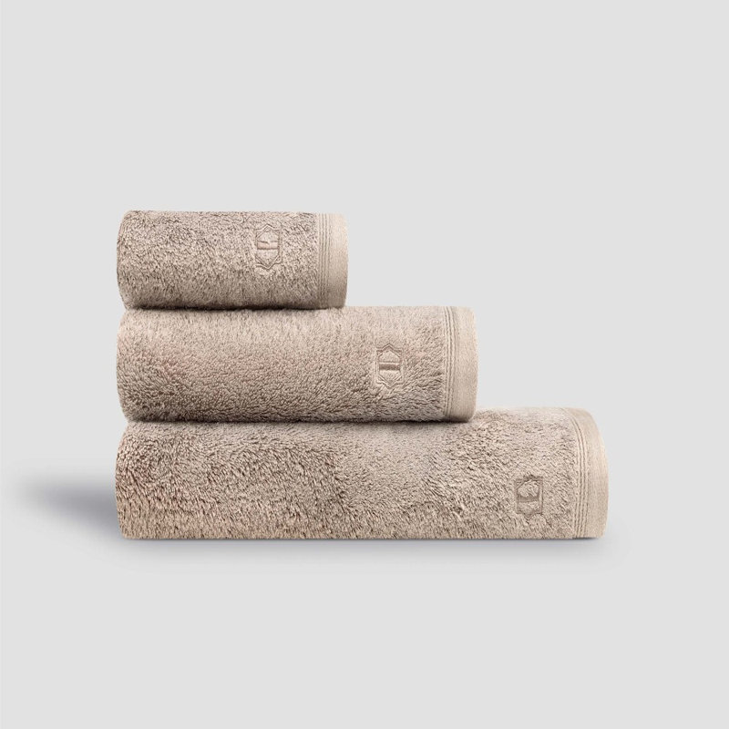 Serviette de bain en mélange de coton Poitiers, Vert foncé